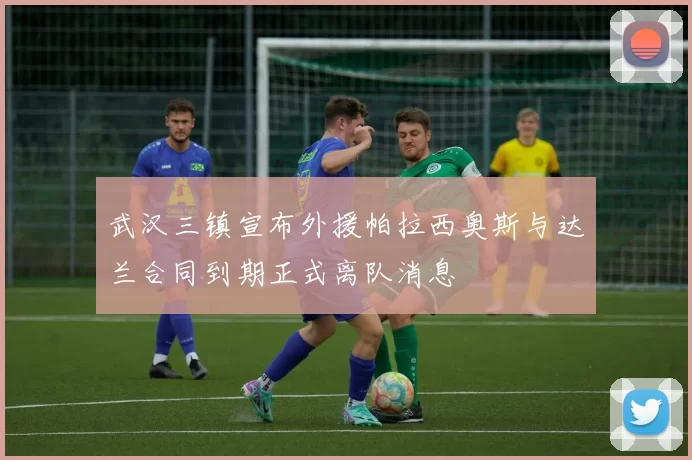 武汉三镇宣布外援帕拉西奥斯与达兰合同到期正式离队消息